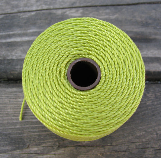 S- Lon bead cord - Chartreuse, 1 rulle