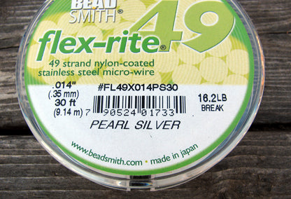 flex-rite - Pearl Silver 0,35mm, 49 trådar, 1 rulle