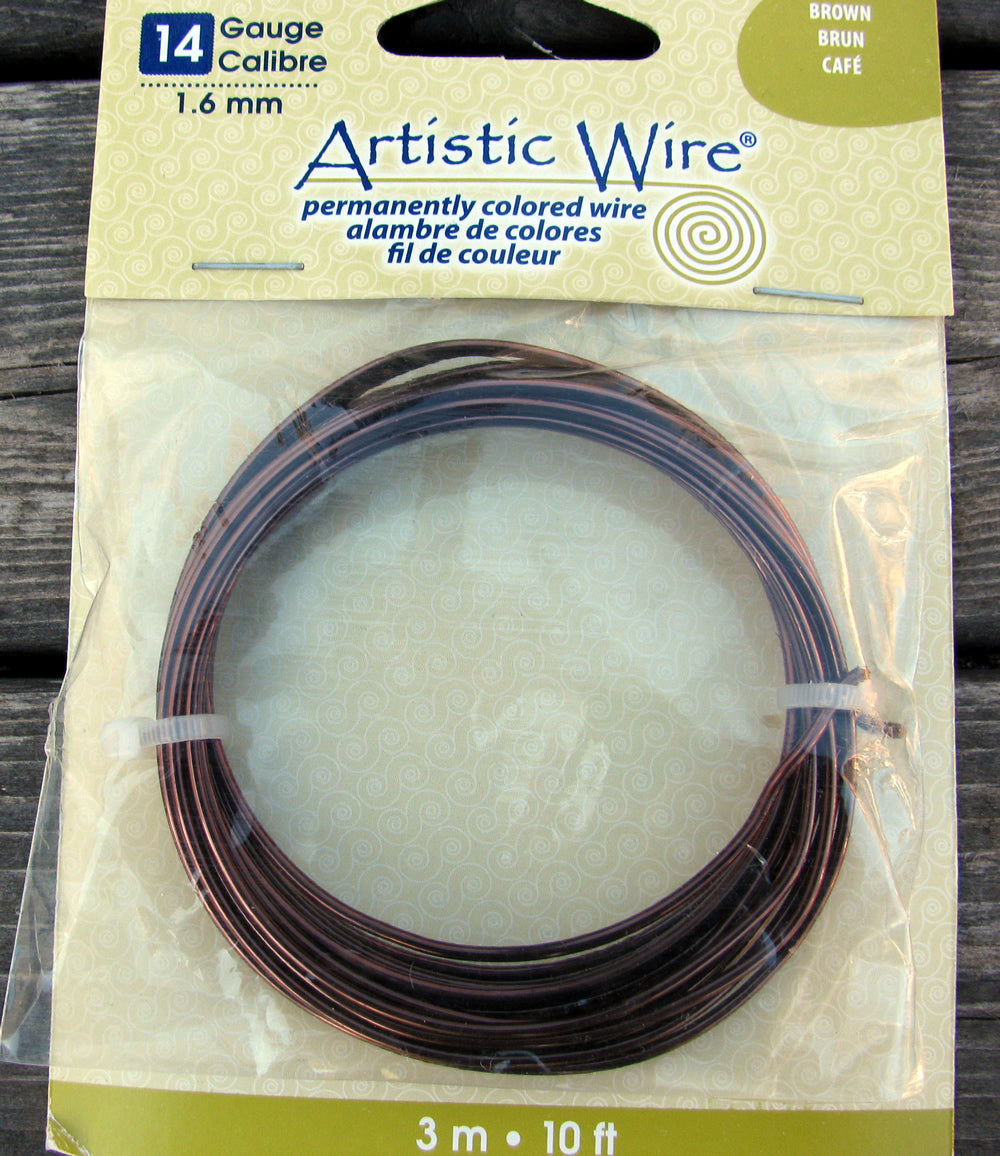 Artistic Wire 14 Ga - Brown, 1 förpackning