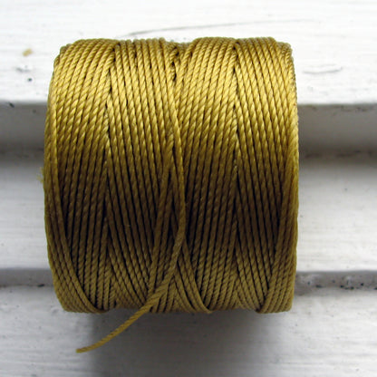 S- Lon bead cord - Light Maize, 1 rulle