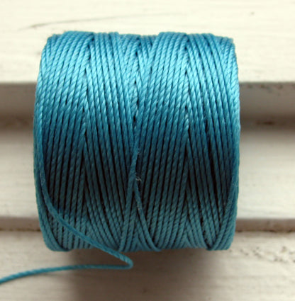 S- Lon bead cord - Nile Blue, 1 rulle