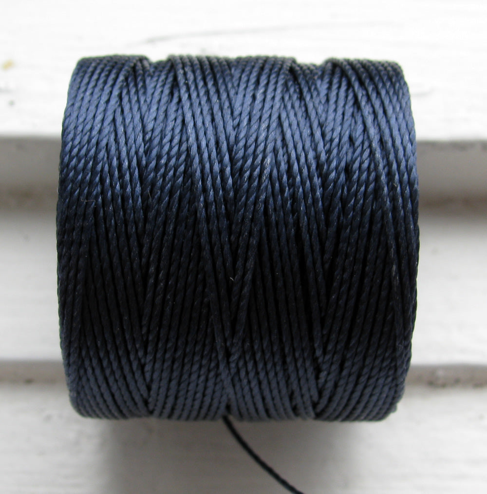 S- Lon bead cord - Navy, 1 rulle