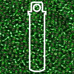 Miyuki seed beads - Silver Lined Green 11/0