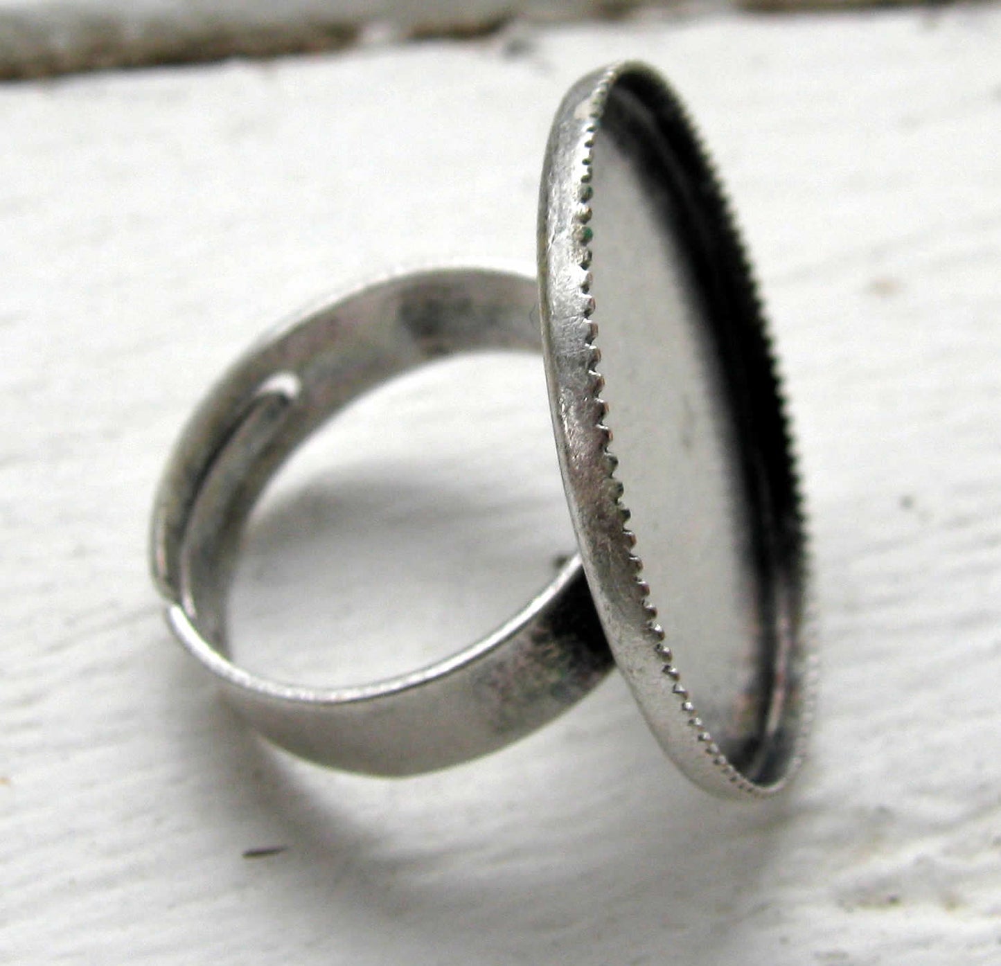 Ringstomme Antik silverfärgad - Ram rund 25mm, 1 styck