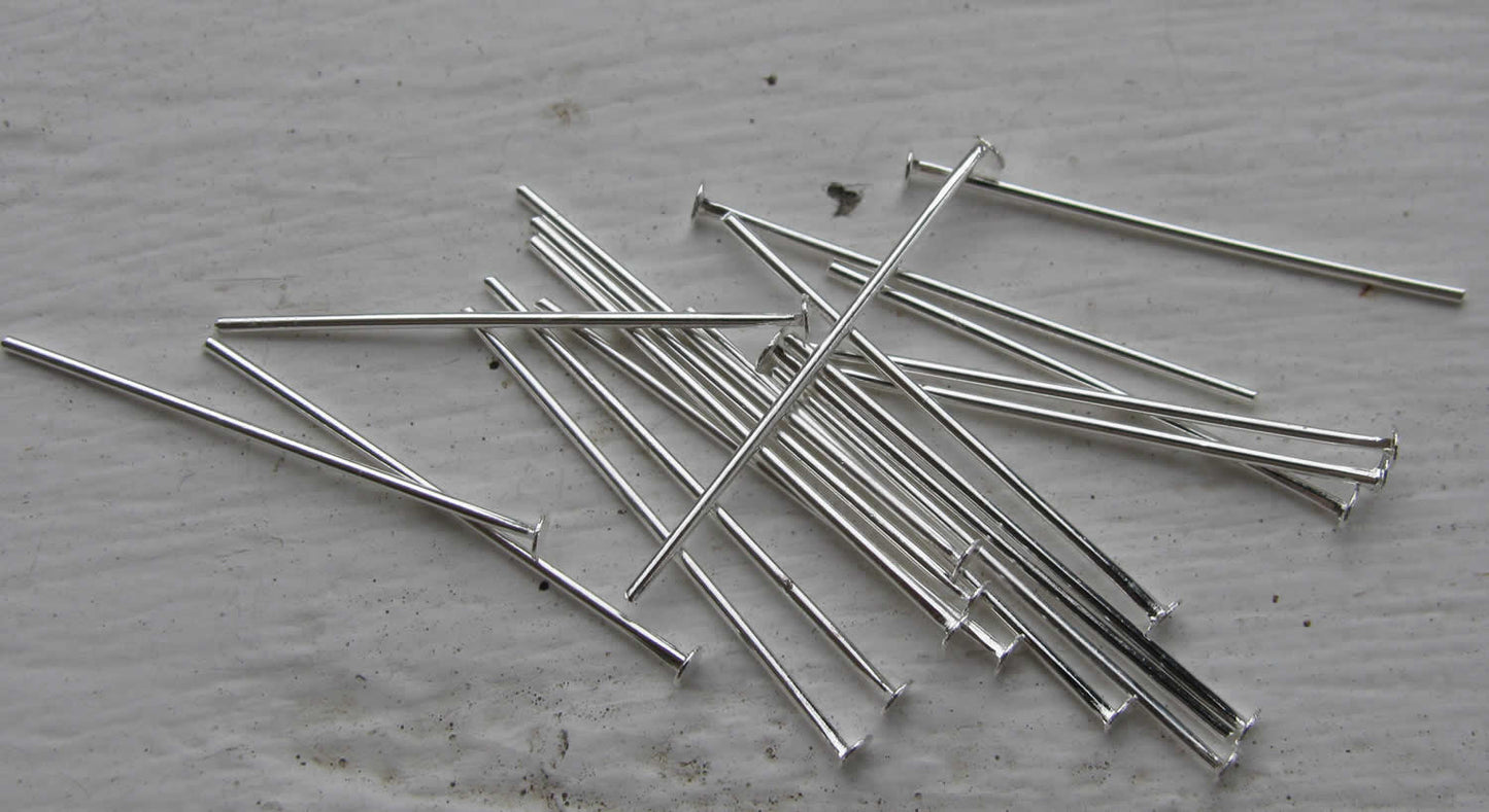 Hattpinnar silverfärgad - 25mm, 125- pack