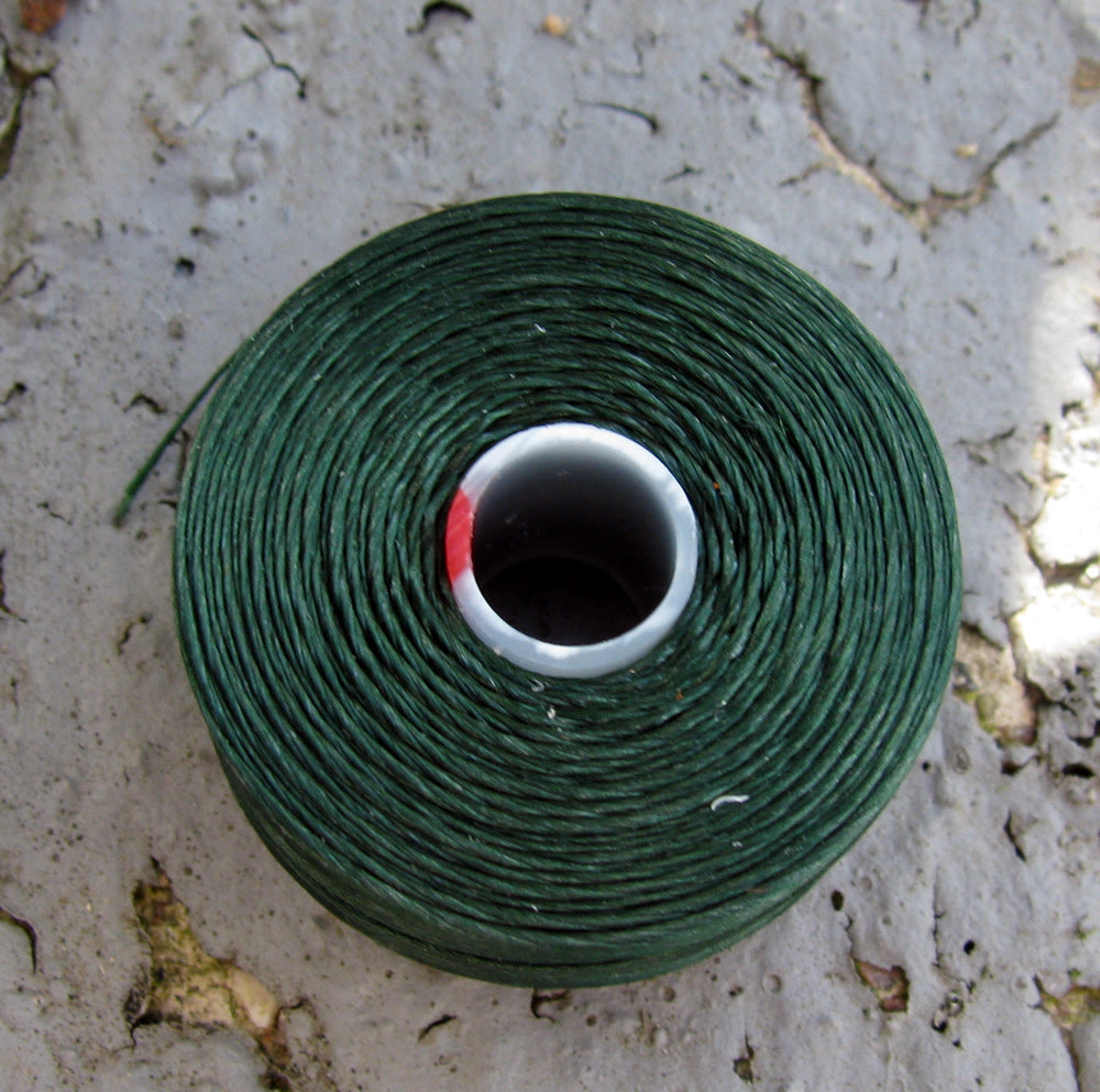 S- Lon bead thread - Dark Green, strl D, 1 rulle