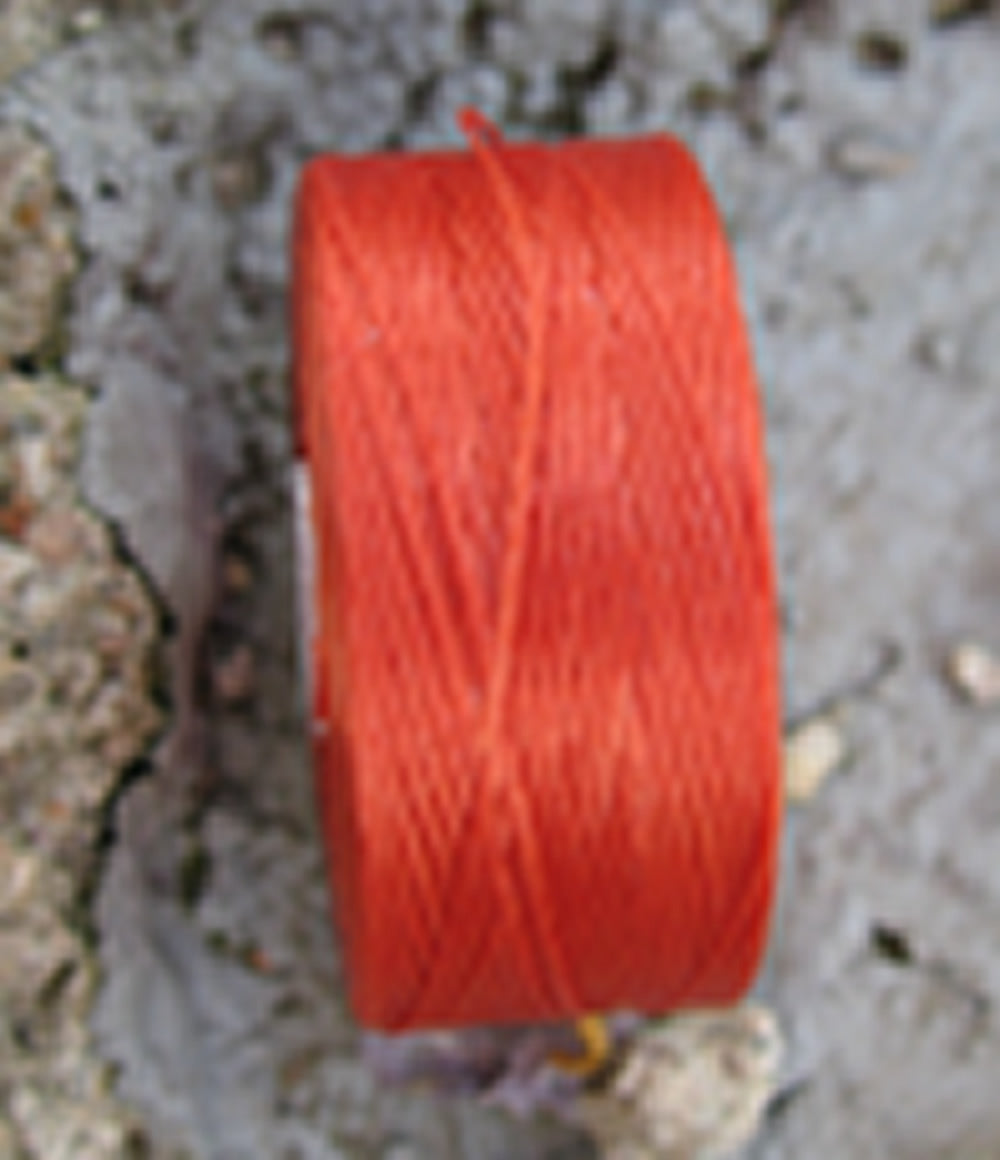 S- Lon bead thread - Orange, strl D, 1 rulle