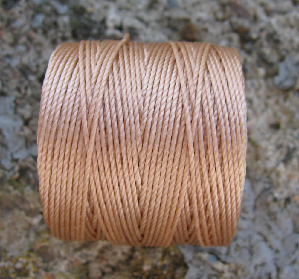 S- Lon bead cord - Light Copper (Ginger), 1 rulle