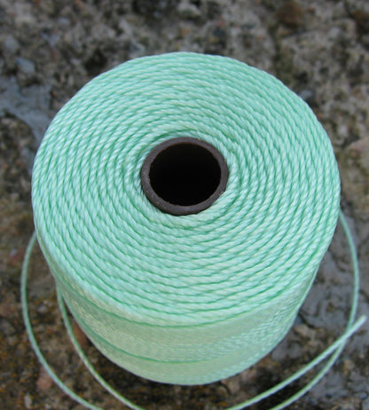 S- Lon bead cord - Pastel Mint Green, 1 rulle