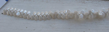 Preciosa Pip - White Alabaster Hematite, 60- pack