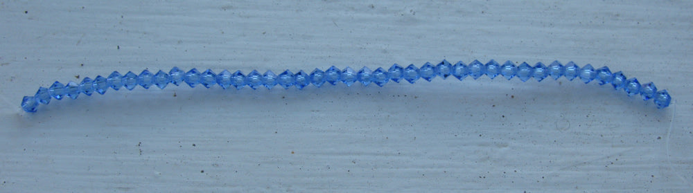 Tjeckiska MC Bicone - Sapphire, 3 mm 1 sträng