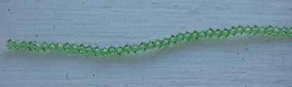 Tjeckiska MC Bicone - Peridot, 3 mm 1 sträng