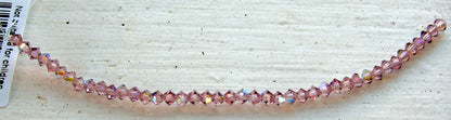 Tjeckiska MC Bicone - Light Amethyst AB, 3 mm 1 sträng