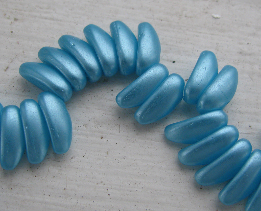 Chili Bead - Pastel Aqua, 1 sträng