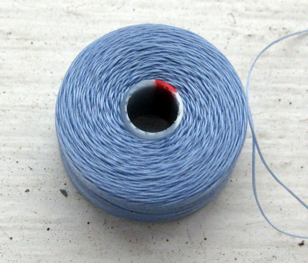 S- Lon bead thread - Sky  Blue, strl D, 1 rulle