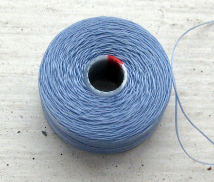 S- Lon bead thread - Sky  Blue, strl D, 1 rulle