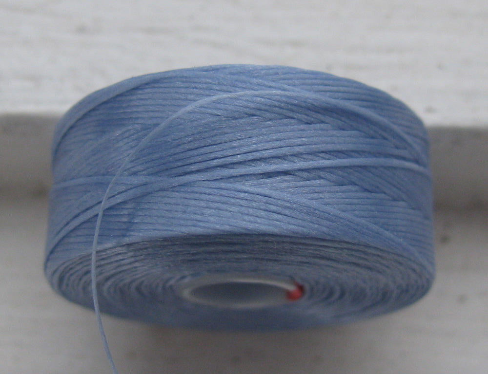 S- Lon bead thread - Sky  Blue, strl D, 1 rulle