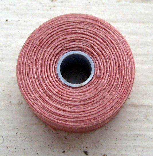 S- Lon bead thread - Rose, strl D, 1 rulle