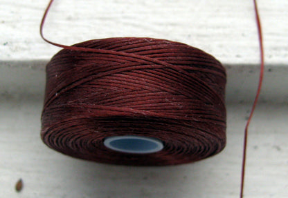 S- Lon bead thread - Sienna, strl D, 1 rulle