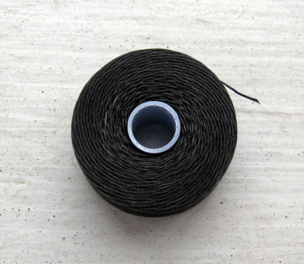 S- Lon bead thread - Charocoal Grey, strl D, 1 rulle