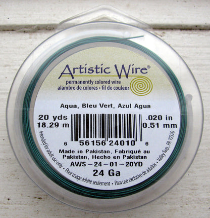 Artistic Wire 24 Ga - Aqua, 1 rulle