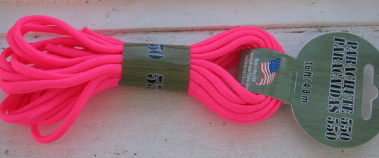 Paracord 550 - Neon Rosa 4mm, 4,8 m