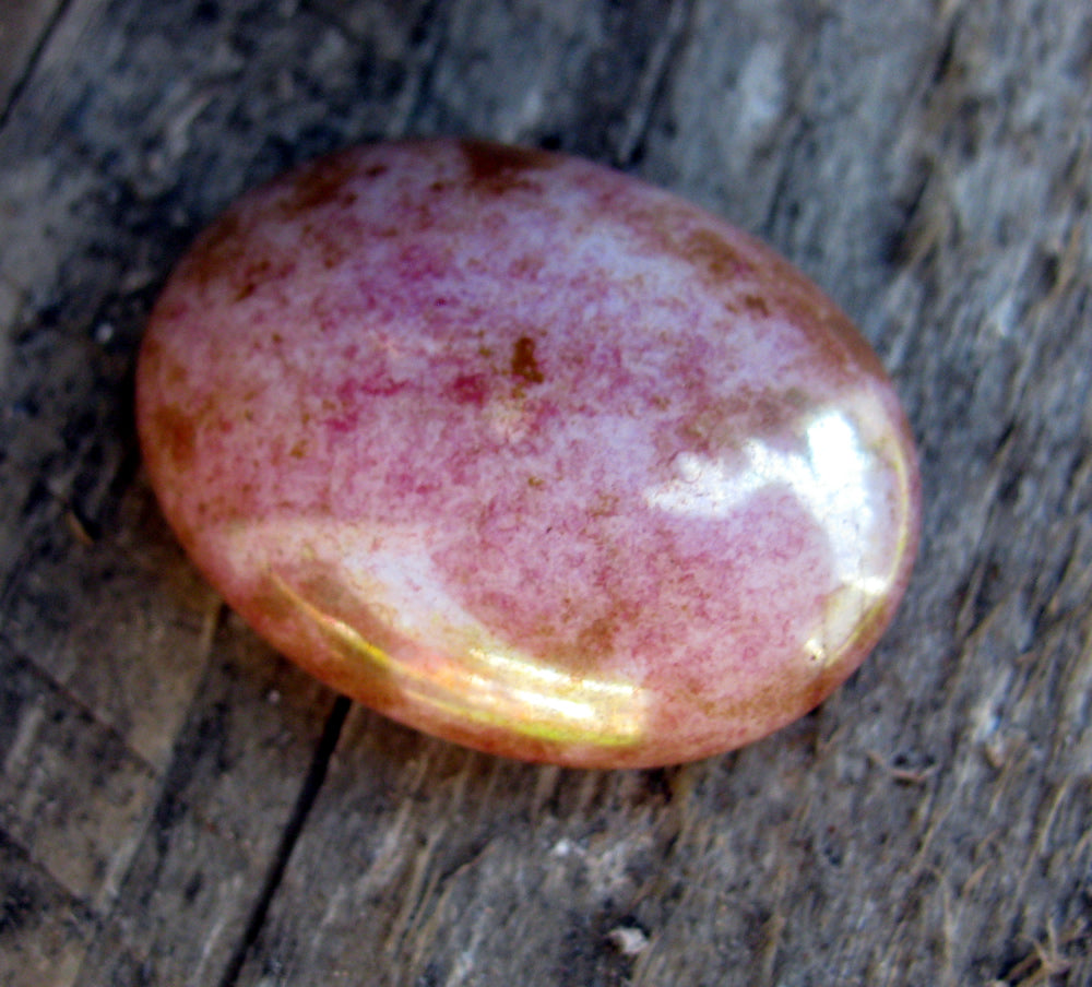 Cabochon Oval - Rosa/Brun 25x18mm 1 styck