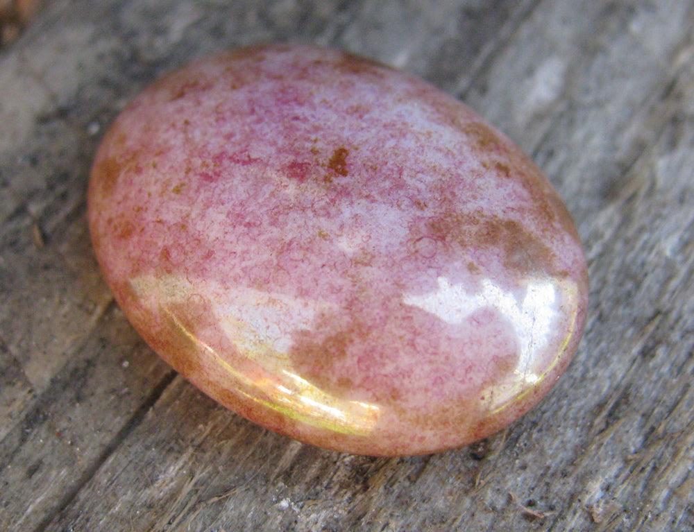 Cabochon Oval - Rosa/Brun 25x18mm 1 styck