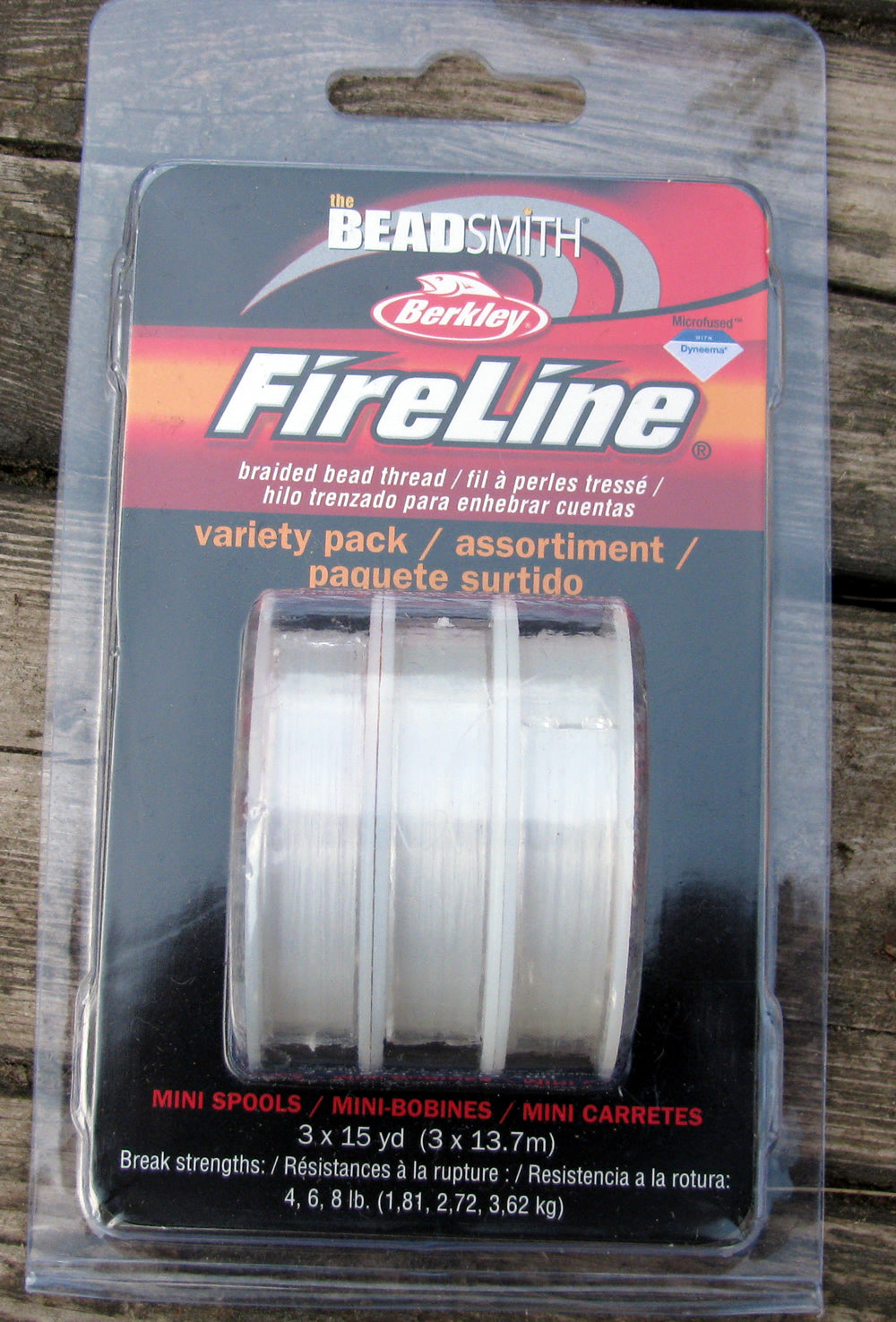 FireLine Blandad Förpackning - Crystal / Klar, 4, 6, 8 lb 1 förpackning