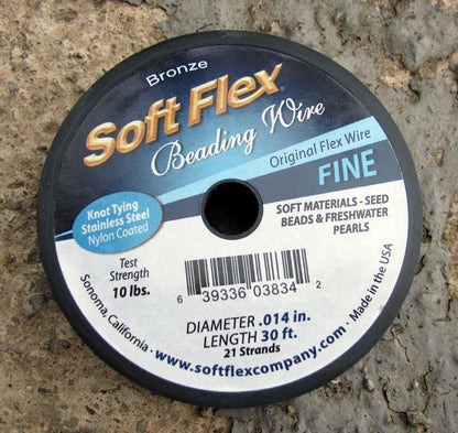 Soft Flex beading wire - Bronze Fine, 21 strands, 1 rulle