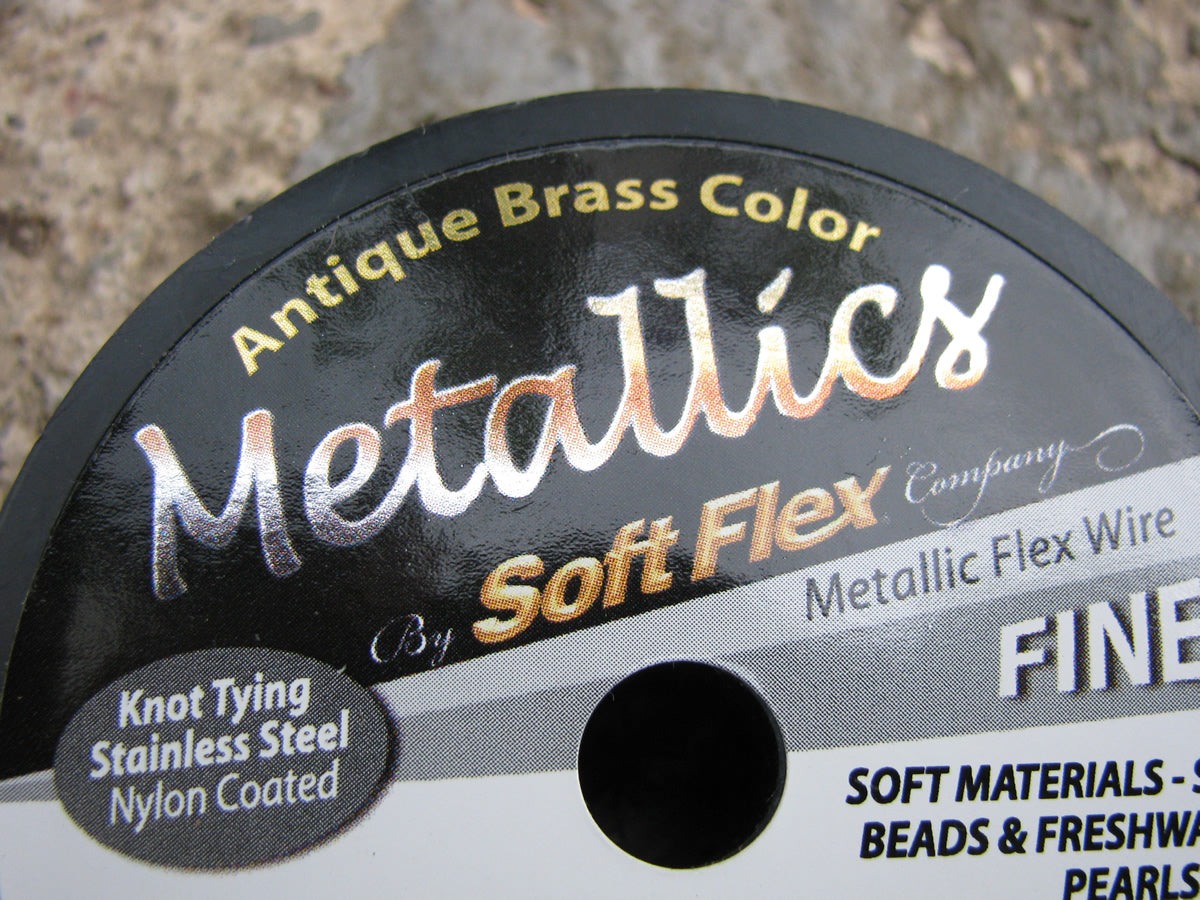 Soft Flex beading wire Metallics - Antique Brass Color  Fine, 21 strands, 1 rulle