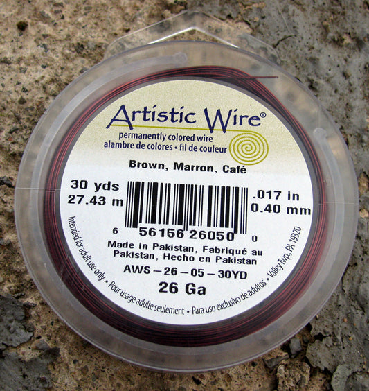 Artistic Wire 26 Ga - Brown, 1 rulle