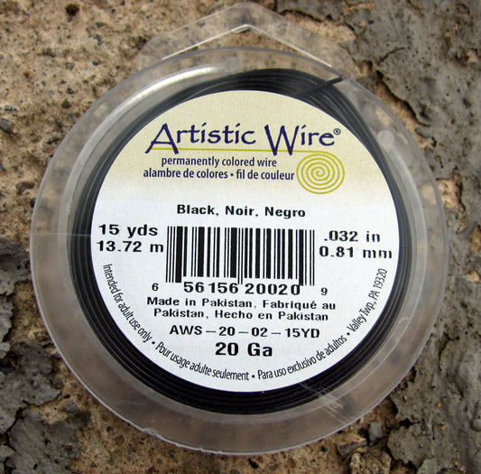 Artistic Wire 20 Ga - Black / Svart, 1 rulle