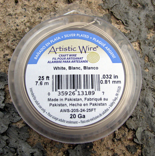 Artistic Wire 20 Ga - White / Vit, 1 rulle