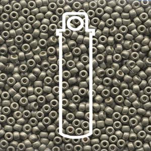 Miyuki seed beads - Duracoat Matte Galvanized LT Pewter 8/0