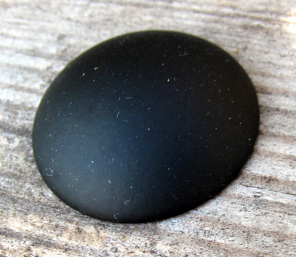 Luna Cabochon - Opaque Black 24 mm, 1 styck