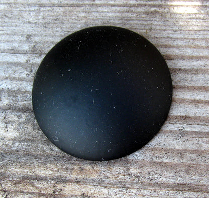 Luna Cabochon - Opaque Black 24 mm, 1 styck