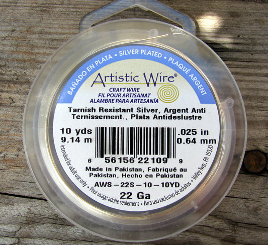 Artistic Wire 22 Ga - Silver pläterad,Non tarnish, 1 rulle