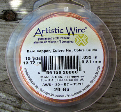 Artistic Wire 20 Ga - Bare Copper 1 rulle