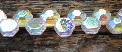 Honeycomb Jewel - Crystal Full AB 6mm, 1 sträng