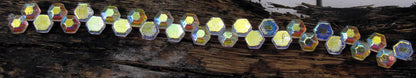 Honeycomb Jewel - Crystal Full AB 6mm, 1 sträng