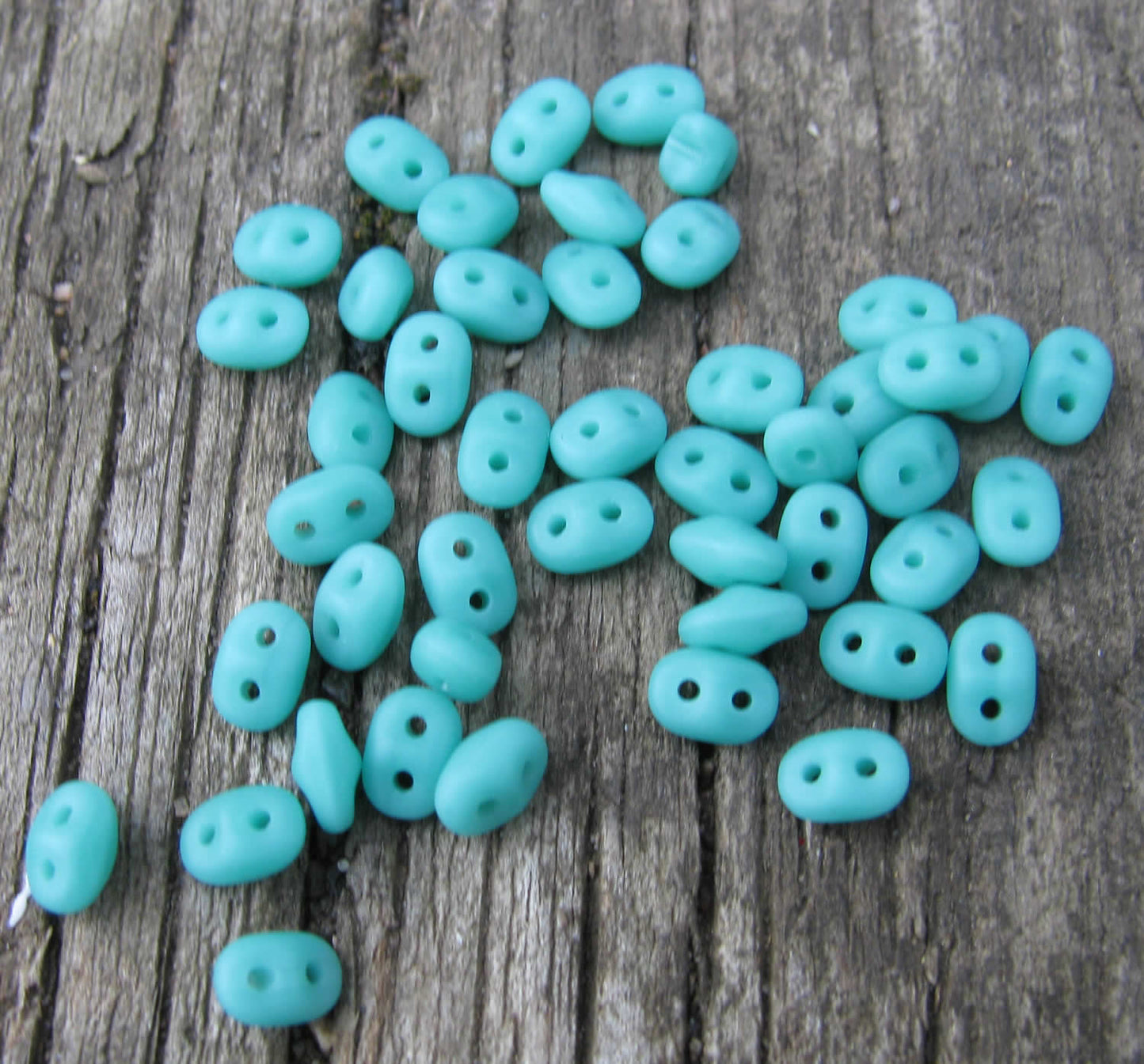 SuperDuo - Opaque Green Turquoise Matte, 10 gram