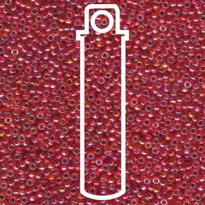 Miyuki seed beads - Silver Lined Flame Red AB 11/0