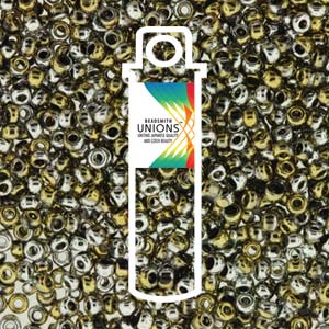 Miyuki seed beads - Unions Black California Silver 15/0