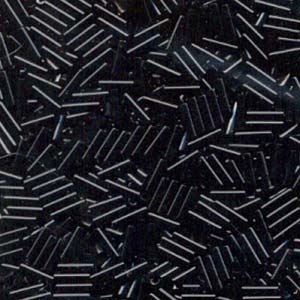 Miyuki Bugle Beads - Opaque Black 6 mm