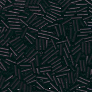 Miyuki Bugle Beads - Matte Black 6 mm