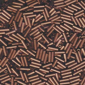 Miyuki Bugle Beads - Matte Metallic Dark Bronze 6 mm