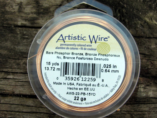 Artistic Wire 22 Ga - Bare Phosphor Bronze 1 rulle