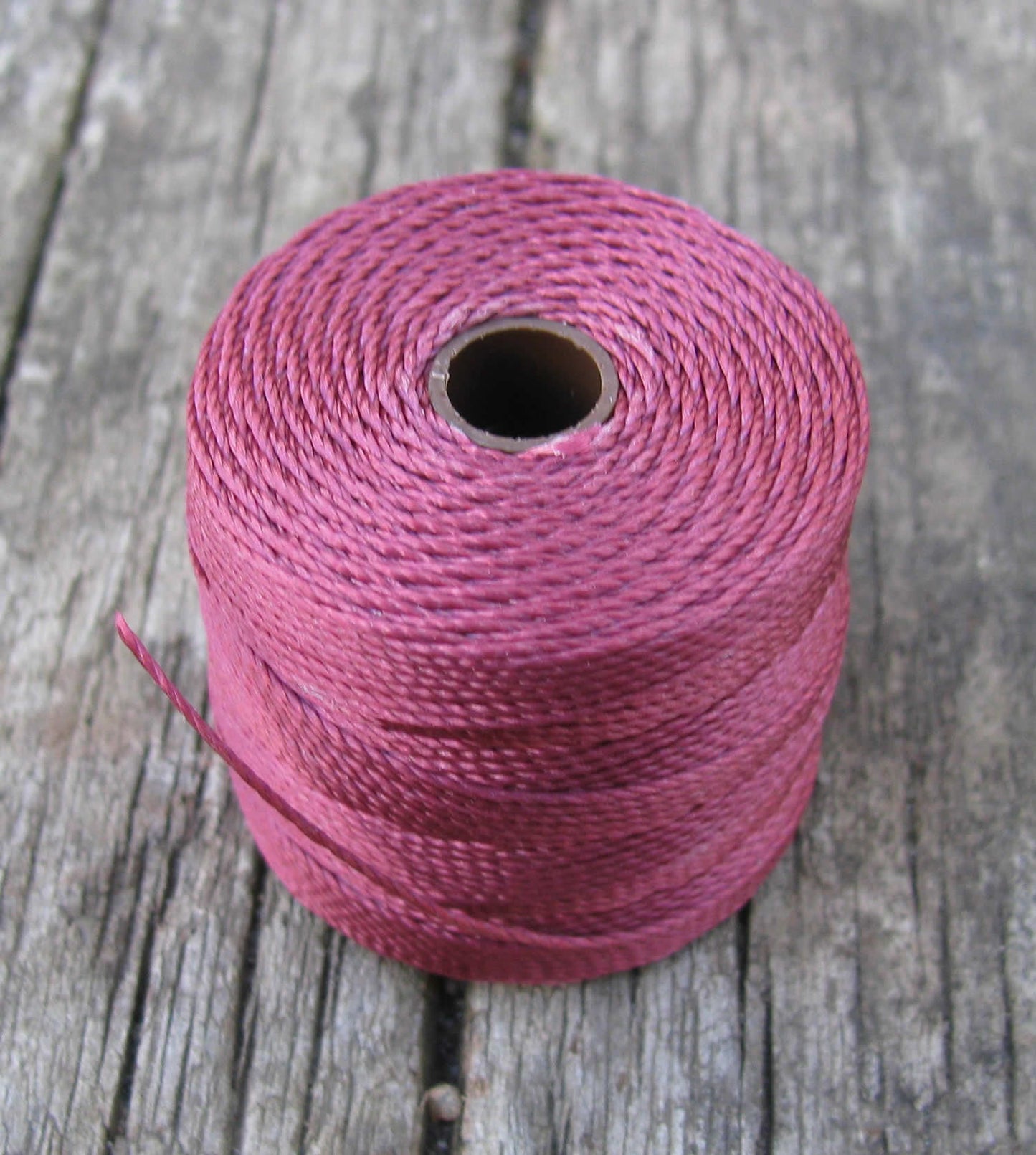 S- Lon bead cord - Wine, 1 rulle