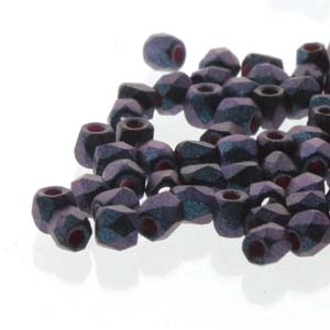 Tjeckiska Firepolish - Polychrome Deep Purple 2 mm, 2 gram